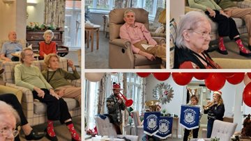 Brass band visits Broadway care home to play for Residents